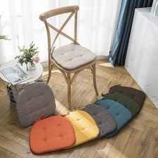 Anti-slip Linen Chair Cushion Household Sponge Dining Room Sponge Chair Cushion