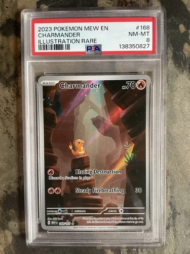 Charmander 168/165 Sv: Scarlet & Violet 151 Holo Illustration Rare PSA 8