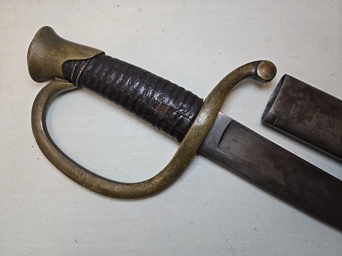 1860 Ames Civil War Model 1840 Artillery Sword Saber w/Scabbard - Type 1