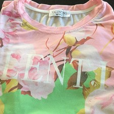 Valentino Multicolor Floral Logo Graphic Crew Neck Short Sleeve T-Shirt S/M