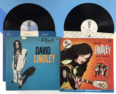 2x DAVID LINDLEY LPs: El Rayo-X & Win This Record (PROMO) +Inners *EX Vinyl b956