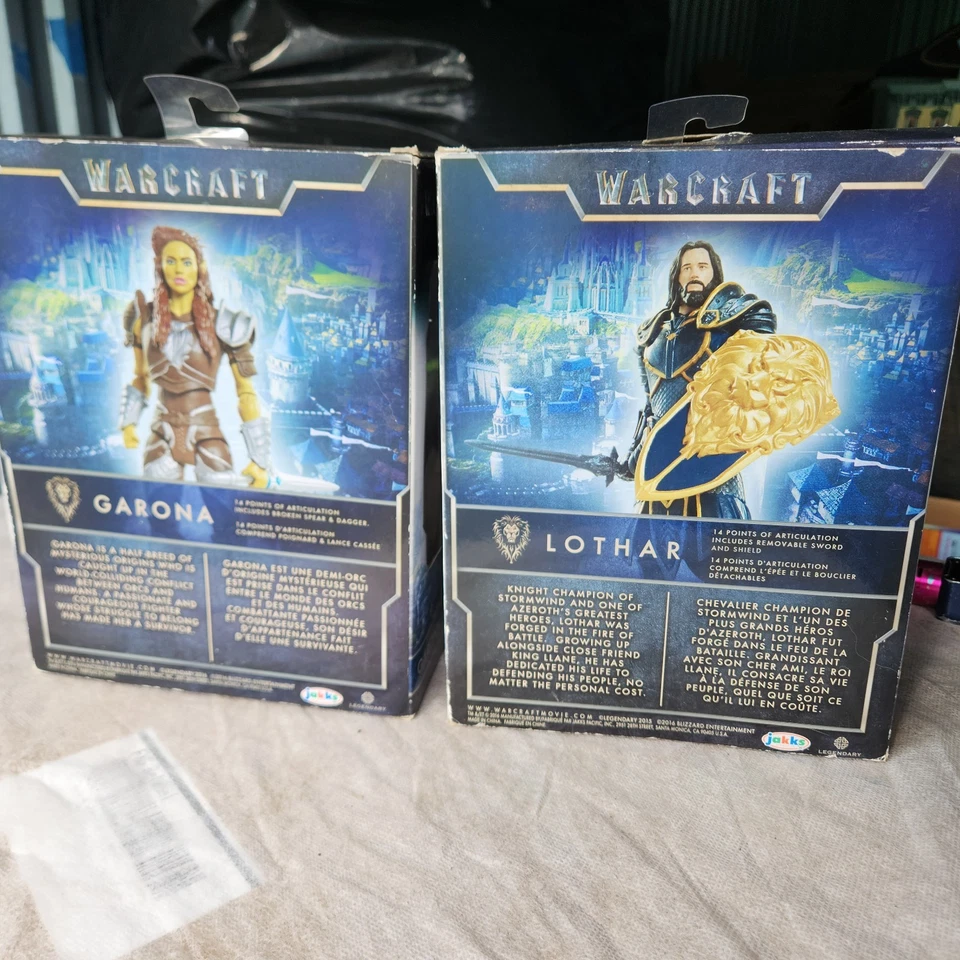 Warcraft Movie Action Figure LOTHAR 6-inch Jakks NEW IN BOX 2016 LOT OF 2 NIB - Image 3 of 4