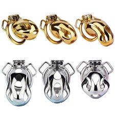 stainless steel Male Chastity Cage device Lock Ring Abstinence Restrain belt