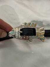 BKC-USA Genuine Calfskin Black Leather Belt. Size Small