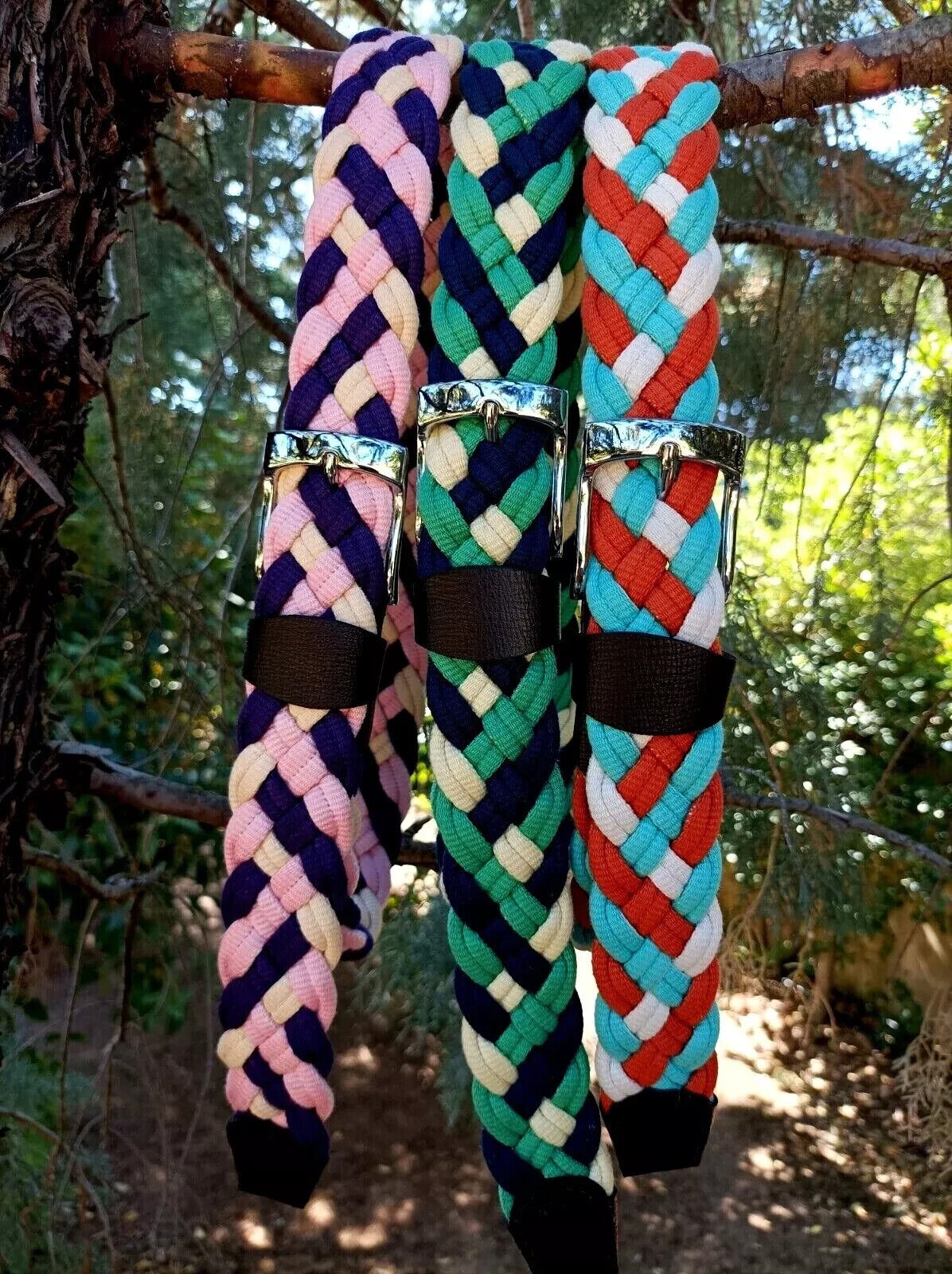 CINTURONES TRENZADOS DE LANA PARA HOMBRES Y MUJERES CON CINTURÓN DE CUERO...