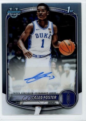 Caleb Foster – 2025-26 Bowman Basketball · Chrome Prospect Autograph #CPA-CF Caleb Foster