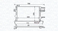Magneti Marelli 350213829000 radiator, engine cooling for Opel, Vauxhall