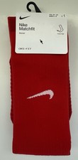 NIKE Youth Matchfit Over The Calf Soccer Socks Youth Small 3Y-5Y Red White NEW