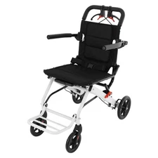 Lightweight Transport Wheelchair Folding Travel Chair Mobility 18.9x31.5x33.46“