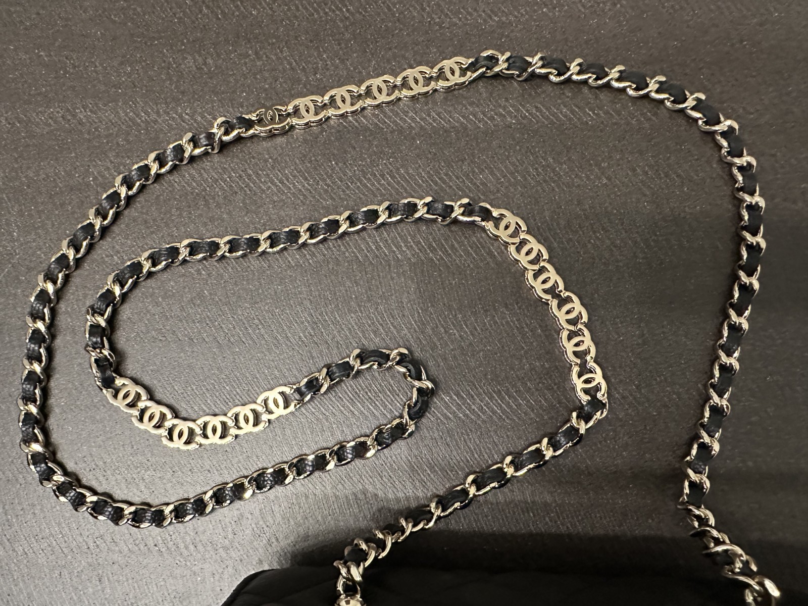 CHANEL Rectangular Vanity On Chain Black Caviar G… - image 7