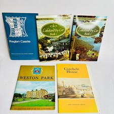 5 Vintage British travel brochures National Trust estate houses, castles etc