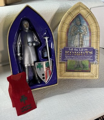 Lift the Lid on Knights Medieval World  Figure Shield Cape Helmet Box  Only