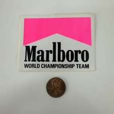 Vintage Marlboro World Championship Team Sticker Motocross Decal Ama Neon Pink
