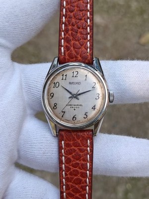 Vintage Seiko Lord Marvel 36000 Arabic Numerals Men's Watch Linen