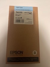 GENUINE EPSON T6535 LIGHT CYAN HDR INK STYLUS PRO 4900 NEW ULTRACHROME 200ml OEM