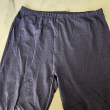 Navy blue comfy cotton leggings 31 inch waist casual couch potato bottoms