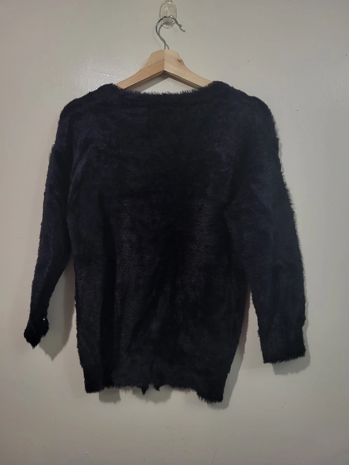 Cárdigan Suéter ZARA Colección Invierno Niñas Piel Sintética Negro 9-10 Años Estrás Foto 3 de 4