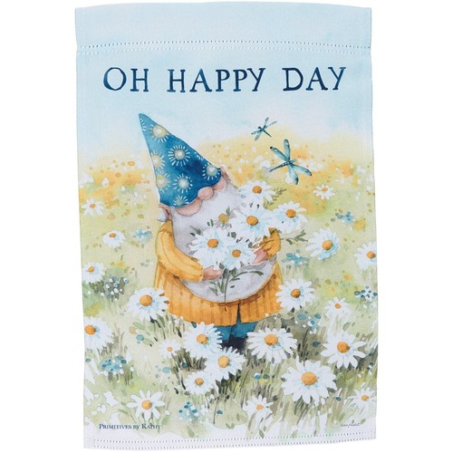 Primitives by Kathy "Oh Happy Day" Daisy and Gnome Garden Flag 458773 - Picture 2 of 3