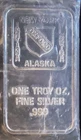 Oxford New York Alaska Florida Indiana Mint-999 Silver 1 Oz Ounce Art Bar Round