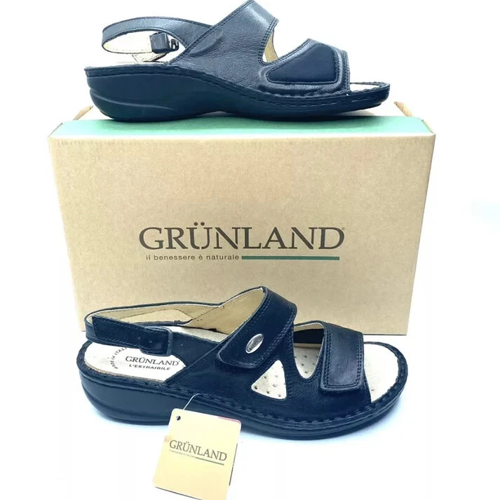 GRUNLAND SANDALI DONNA NERI - Immagine 3 di 4