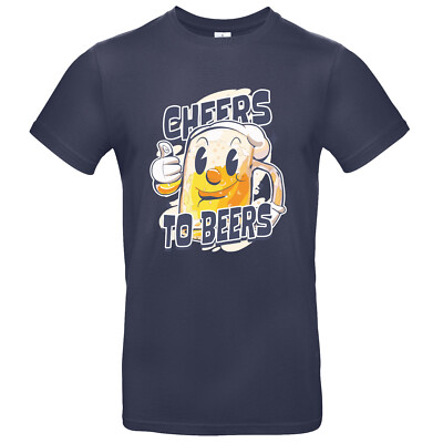 Herren T-Shirt ''Cheers To Beers'' Funshirt Alkohol Suff Bier trinken Beer Spruch
