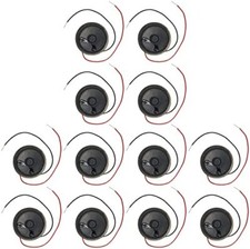 12 Pack 2 Inch 0.5 Watt Round Speaker with Wire Leads, 8 ohm