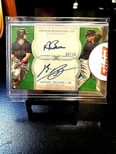 2018 ANDREW BENITENDI/RAFAEL DEVERS #2/10 TOPPS DUAL AUTO GREEN RC. PRISTINE.