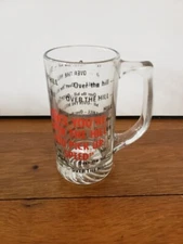 Vintage 1970's Over The Hill Novelty Glass Mug