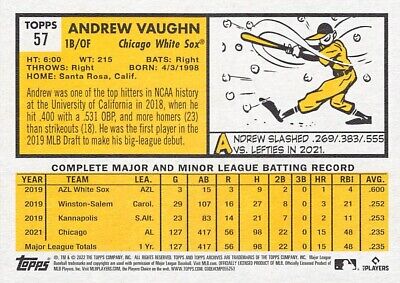 2022 TOPPS ARCHIVES (#57) - ANDREW VAUGHN | eBay
