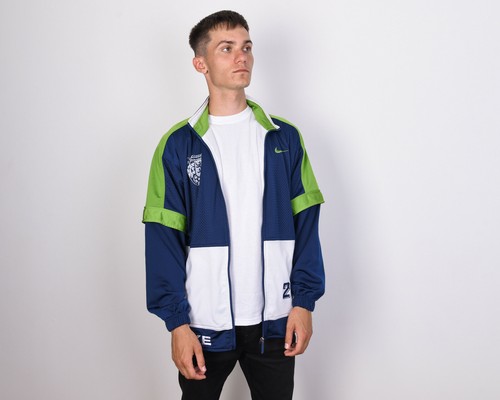 Nike Vintage Mens XL Chándal Chaqueta Retro Cremallera Jersey Top Malla  Casual Sportswear | eBay