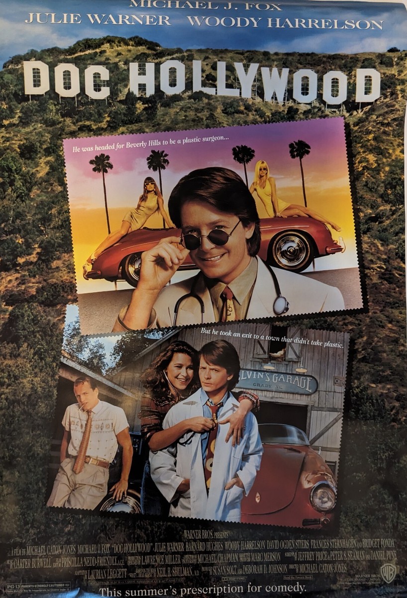MOVIE POSTER ~ Doc Hollywood 1991 Michael J. Fox 27x40