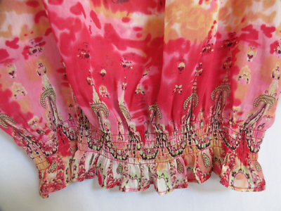 専用　セットのキャスト Marc Bouwer Red/Orange Bejeweled Tunic Style 3/4 Sleeve SZ M NWOT