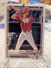 2021 BOWMAN DRAFT BRADY HOUSE WASHINGTON NATIONALS PROSPECT #BD-186 1ST BOWMAN