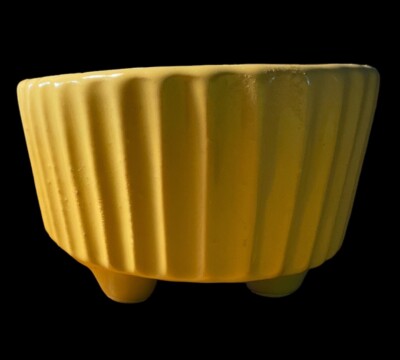 Vintage Hull Pottery Yellow Glaze Oval Footed Planter F39 Great