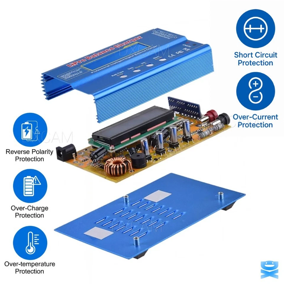 80W Fast Digital Balance Charger For iMAX B6 AC LCD RC LiPo LiFe NiCD Battery - Image 2 of 4
