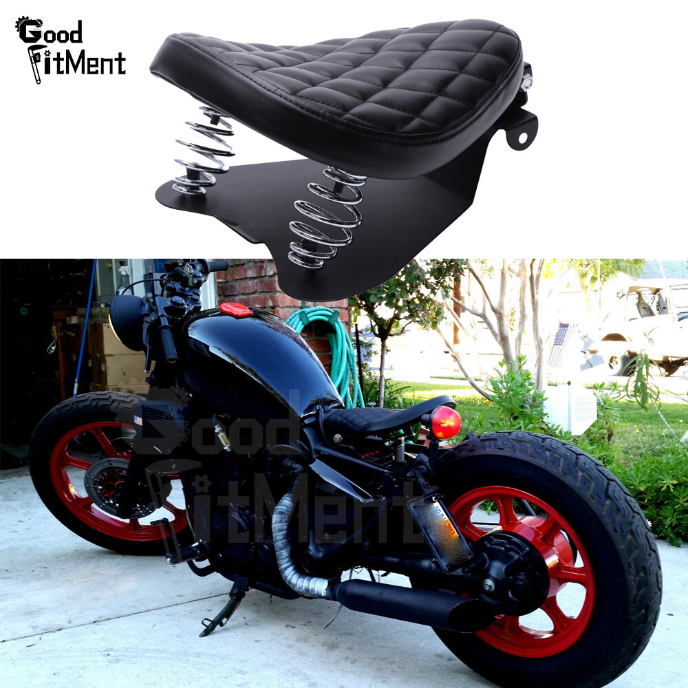 Solo Bobber Schwingsattel Für Kawasaki Cruiser - Diamond Contoured Schwarz