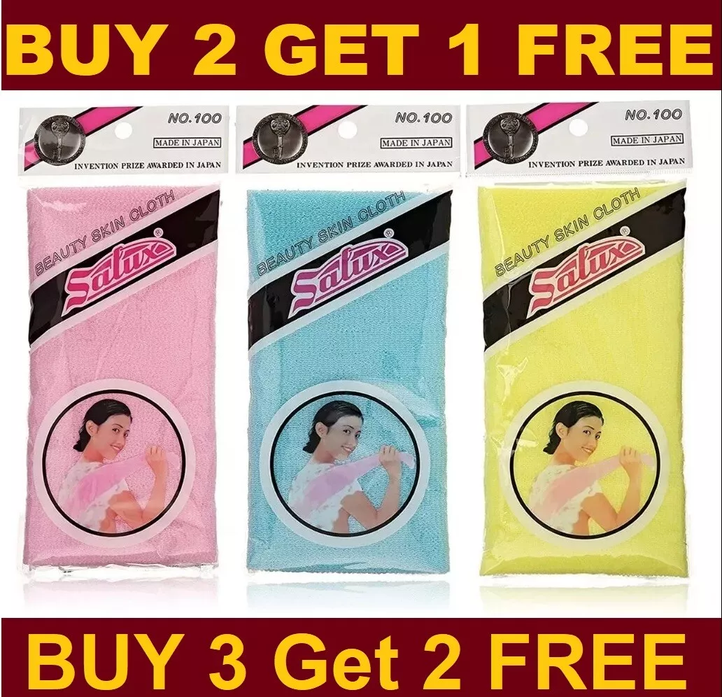 Salux Nylon Wash Cloth Towel Japanese Exfoliating Beauty Skin Bath