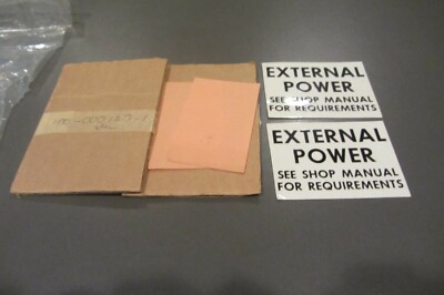 2 Ea. Beechcraft P/N 100-000127-1 External Power Placard
