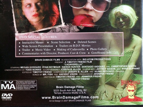 Cadaverella DVD R1 Brain Damage 2007 Timothy Friend Megan Goddard indie horror - Picture 7 of 8