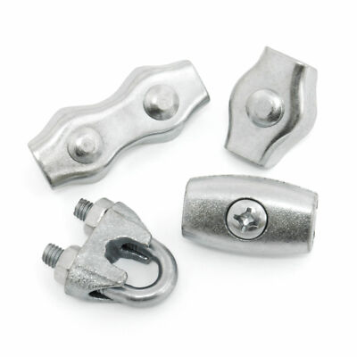 Seilklemmen verzinkt für Drahtseile 2 - 8mm Drahtseilklemmen 10 - 100 Stk.