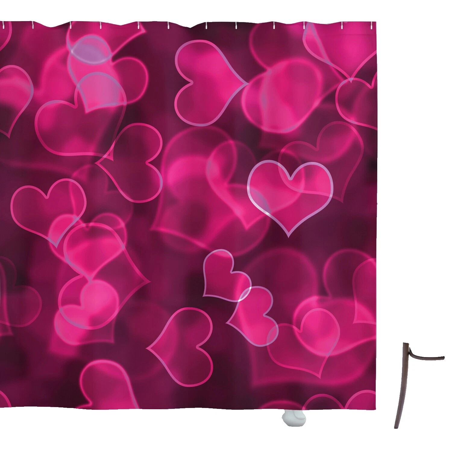 Cortinas de Ducha De Tela Corazones