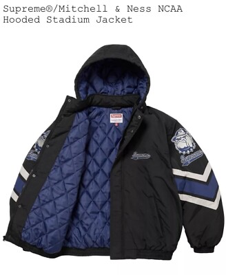 Supreme Mitchell & Ness NCAA Hooded Stadium Jacket Supreme Mitchell & Ness NCAA Hooded Stadium Jacket
