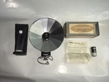 Vintage Honeywell Tilt-A-Mite Fan Camera Flash With Box  Case