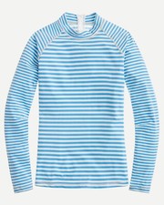 J. Crew Long-sleeve rash guard in mixed stripe Blue XS summer Beach Swimming