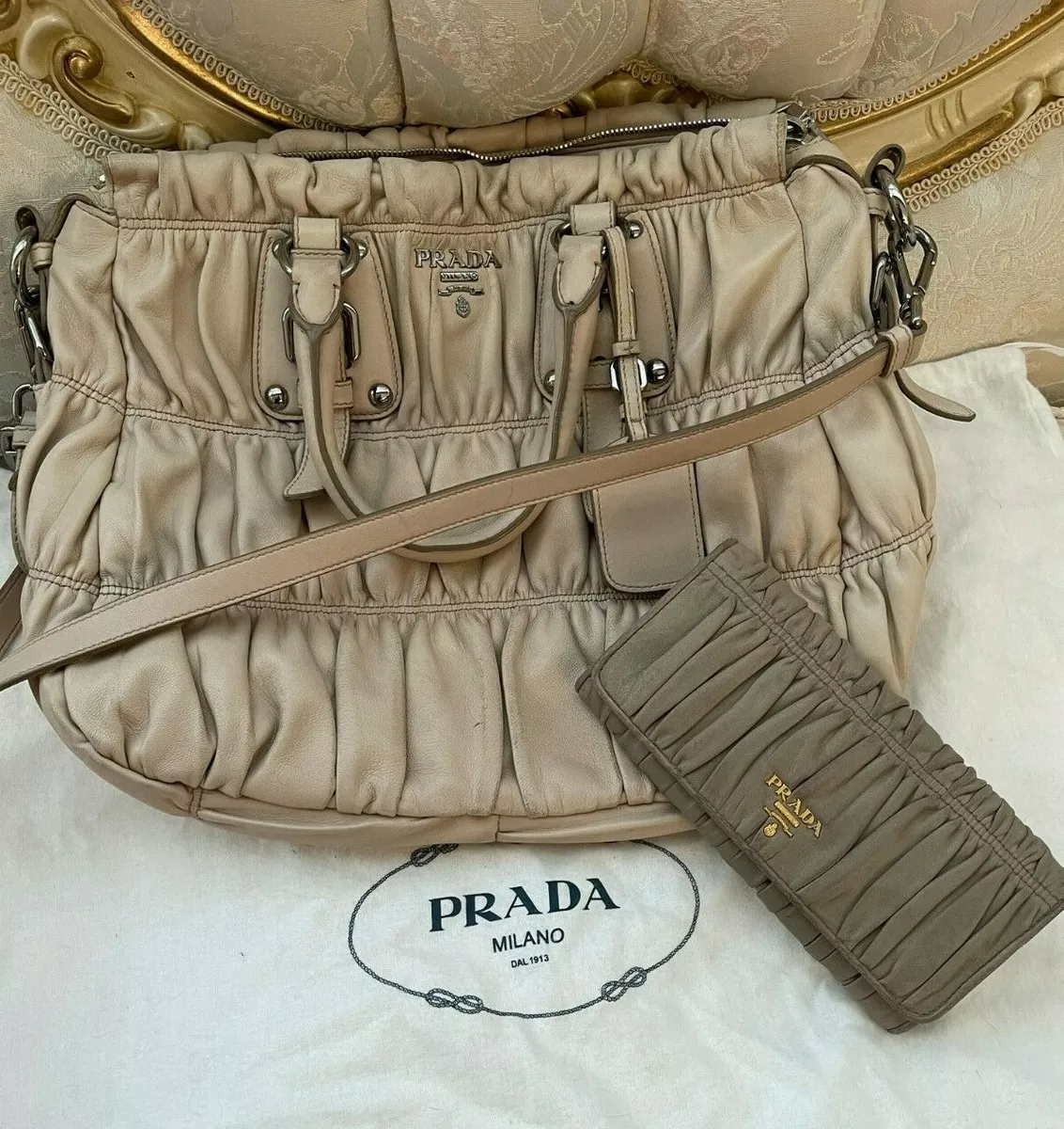 Prada nappa gaufre shop shoulder bag