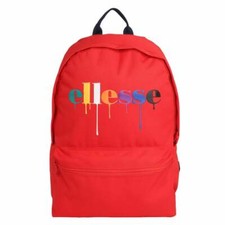 Image of Backpack Back to School Ellesse Alanas Paint Drip Logo Sports New Rucksack Red