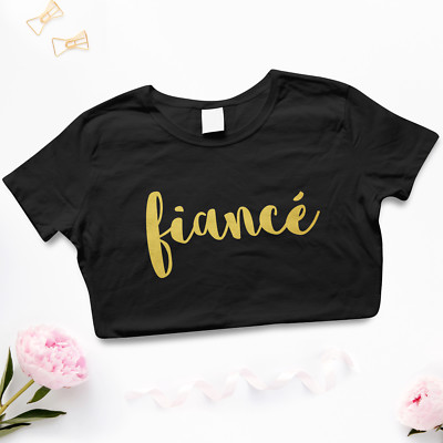 Verlobter T-Shirt Oberteil Damen Verlobter Vorschlag Damen süße Freundin Braut bis B L170
