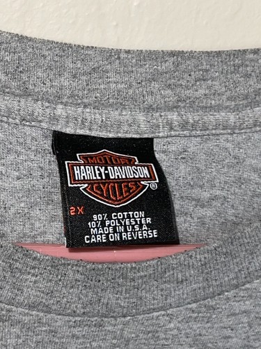 BIG MOOSE Harley Davidson T Shirt PORTLAND MAINE 2XL LONG SLEEVE MADE IN USA - Picture 3 of 4