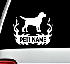 Personalized Dogs Name Lab Labrador Decal Sticker for Car Laptop Lab Mom BG 477