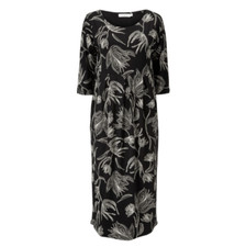 MASAI Copenhagen black Nima floral minimalist midi dress size XS